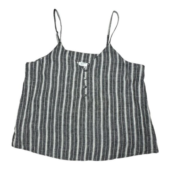 Abound Stripes Linen Blend Tank Top Size XXL - Picture 3 of 14
